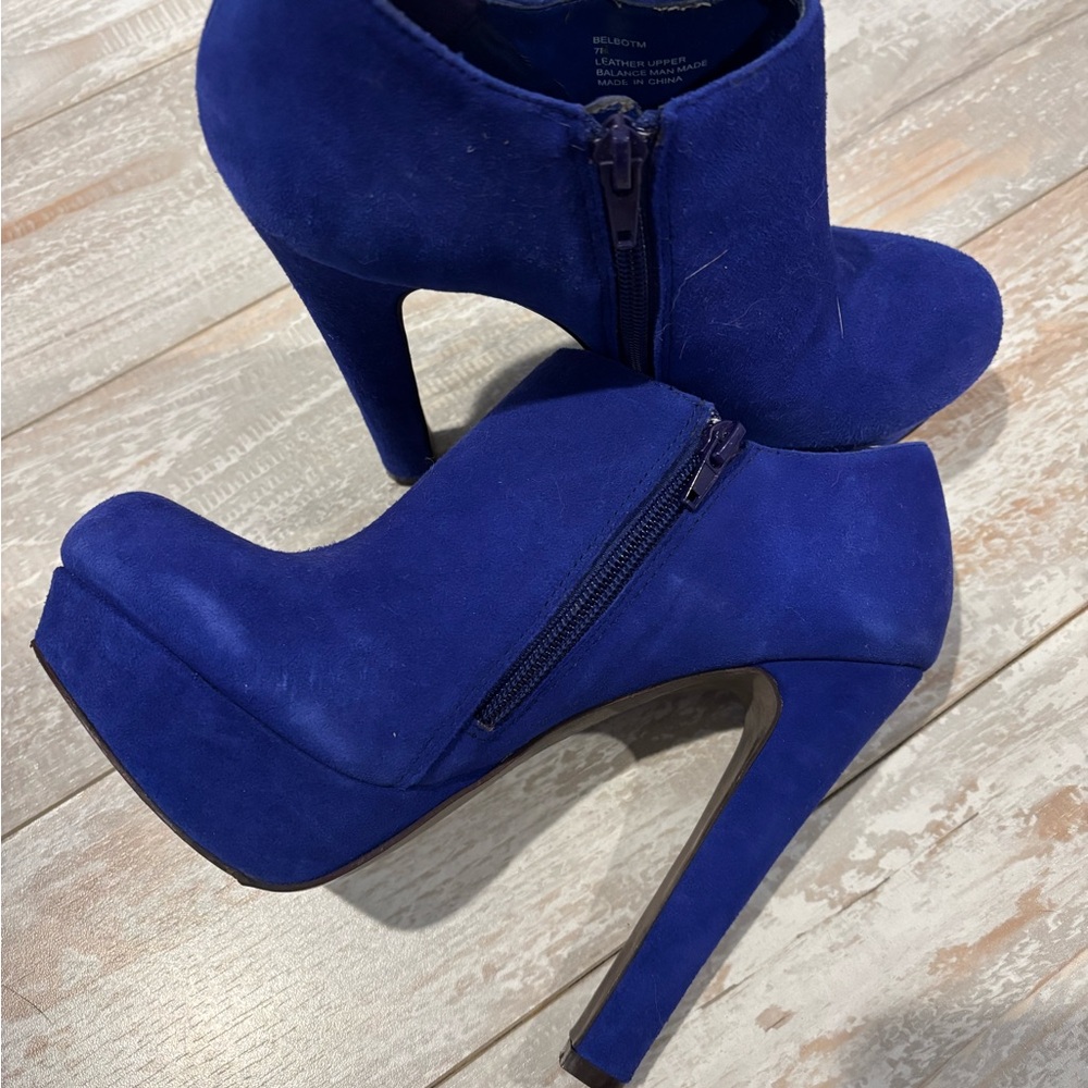 Steve Madden Royal Blue High Heel Booties